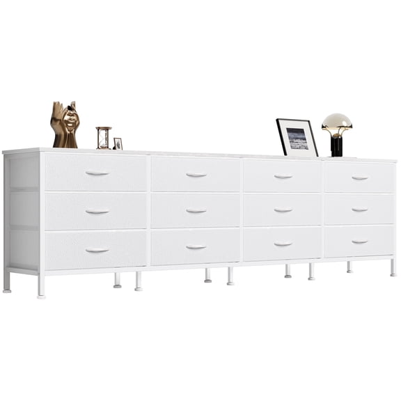 70 Inch Large Dresser for Bedroom, 12 Drawer TV Stand for 65, 75 Inch TV, Long Dresser for Living Room