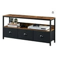 thumbnail image 1 of Dresser TV Stand, 55 inch Entertainment Center Media Console Table, Wood TV Cabinet with 3 Fabric Drawers and Shelf, 1 of 1
