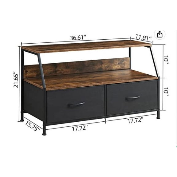 Dresser TV Stand, Entertainment Center with Storage, 50 Inch TV Stand for Bedroom Small TV Stand Dresser with Drawers and Shelves, TV & Media Console Table Furniture for Living Room, Grey