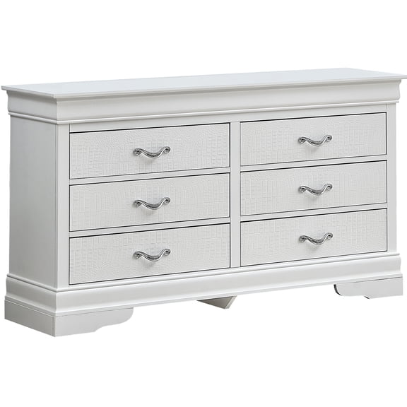 Dresser | Traditional design with stylish accents | Particle board construction | Fully - assembled to simplify the process