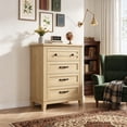 thumbnail image 1 of Dresser for Bedroom, 4-Drawer Chest of Drawers, Wooden Storage Dresser with Large Drawers for Living Room, Natural, 1 of 8
