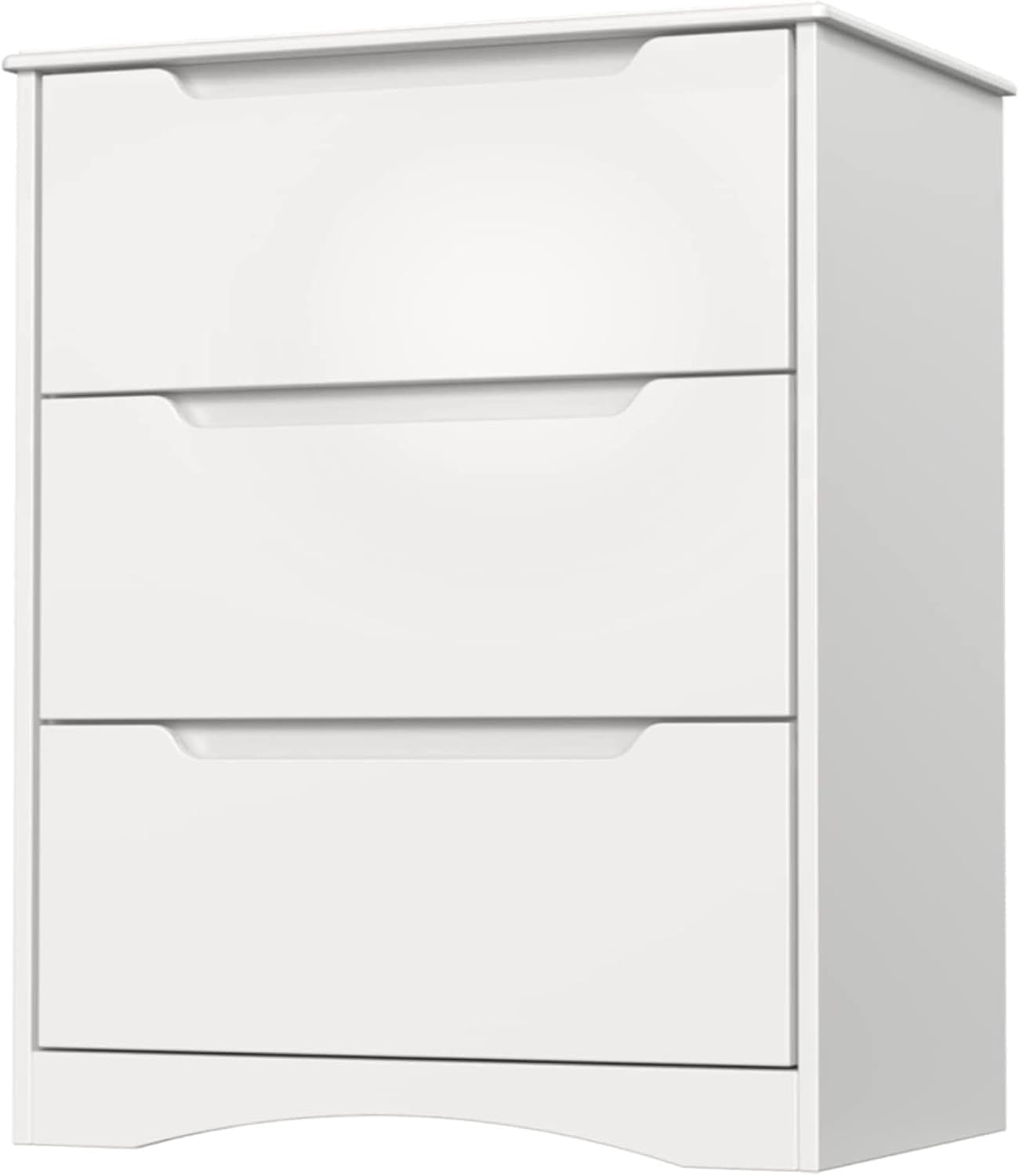Dresser for Bedroom, Asofer 5 Drawer Dresser with Cutout Handle, Sturdy Wood Storage Cabinet, Gray