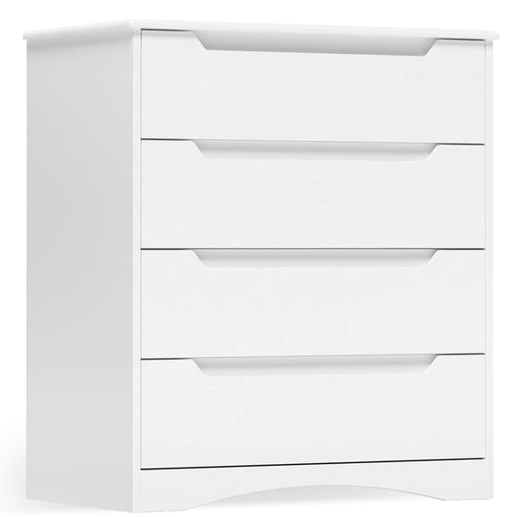 Dresser for Bedroom, Asofer 4 Drawer Dresser with Cutout Handle, Sturdy Wood Storage Cabinet
