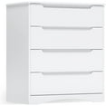 White Dresser, Lofka 4 Drawer Dresser for Bedroom, Chest of Drawers with Large Storage Capacity