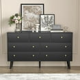 thumbnail image 1 of Dresser for Bedroom, Modern White 6 Drawer Dresser, 47.2" W Black - 7-drawer, 1 of 5