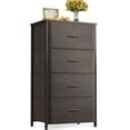 thumbnail image 1 of Dresser for Bedroom with 4 Storage Drawers, Small Dresser Chest of Fabric Drawers with Sturdy Steel Frame, Wood Top, Brown, 1 of 14