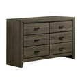 thumbnail image 1 of Dresser with Black Rectangular Pulls Gray - Saltoro Sherpi, 1 of 5