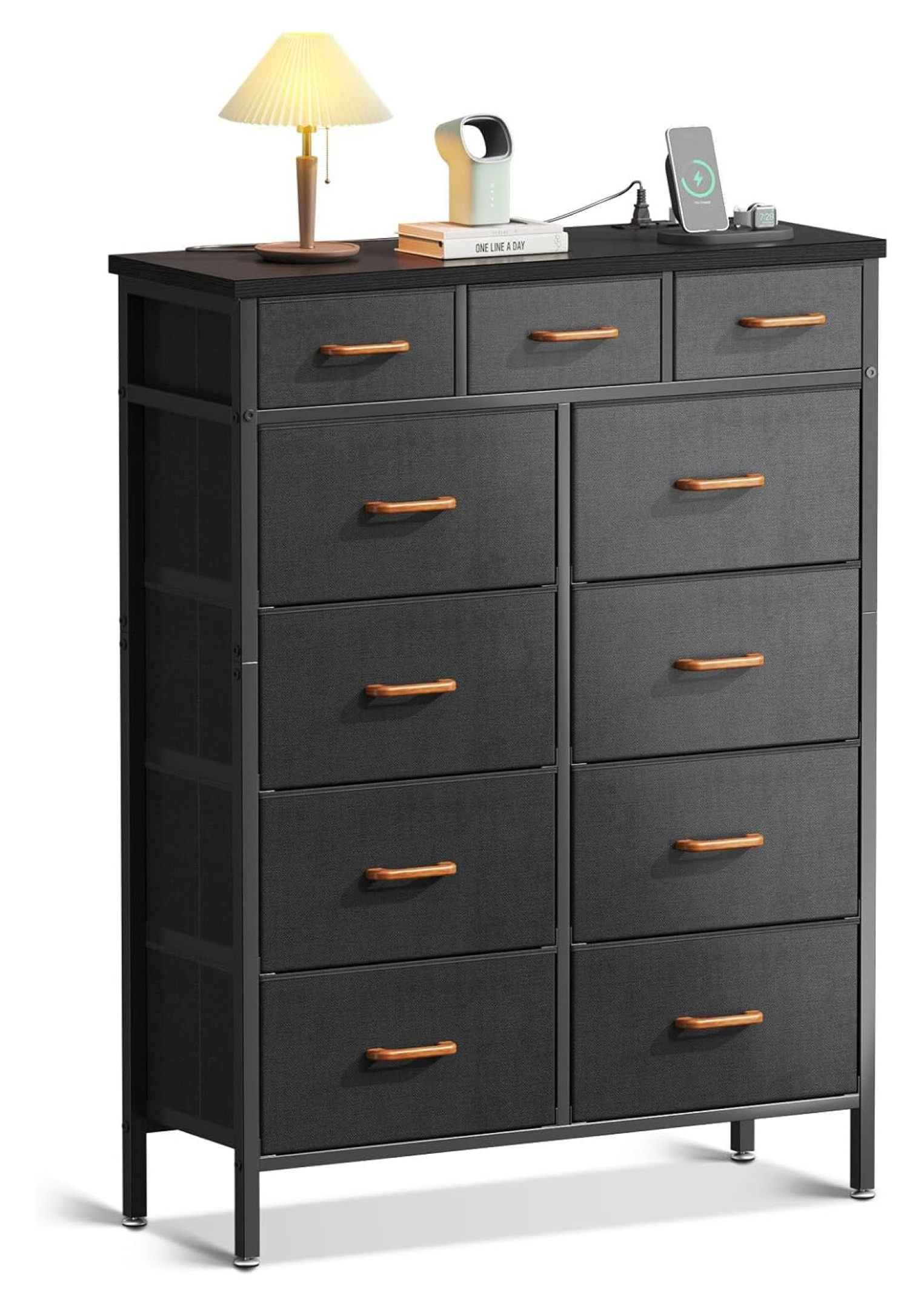 Dresser with Charging Station, 52 Inches Tall Dresser for Bedroom with ...