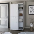 thumbnail image 1 of Dressers Bethel Armoire Closet with 1-Drawer, Storage Cabinets and Hanging Rods,Bedroom Dressers, 1 of 7