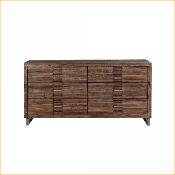 Dressers, Classic Reclaimed Oak 6-Drawer with Felt-Lined Top | Oak | Reclaimed Oak