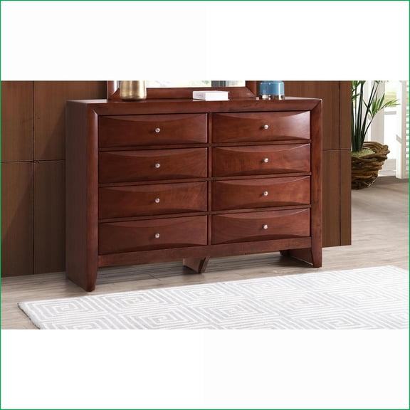 Dressers, Modern Fully Assembled Cherry Dresser with Dovetailed Drawers | Cherry | Particle Board