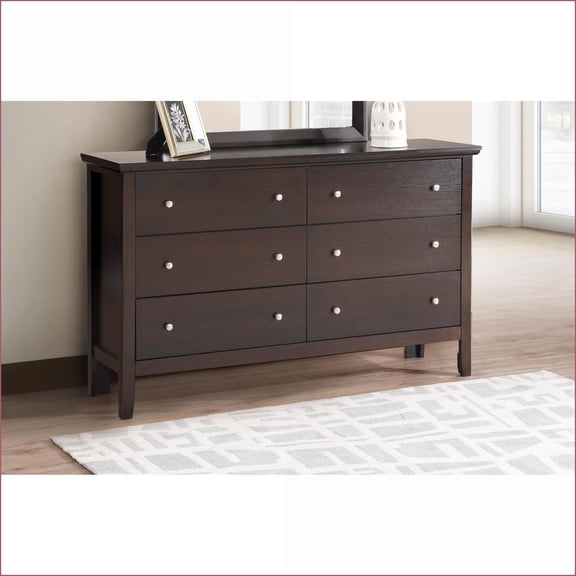 Dressers, Modern Fully Assembled Espresso with French Dovetail Drawers | Espresso | Particle Board
