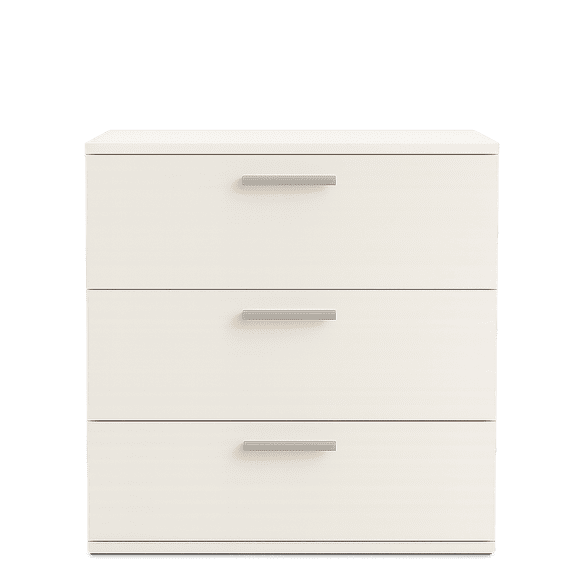 Dressers Morgan Three-Drawer Modular Jumbo Chest in White,Bedroom Dressers