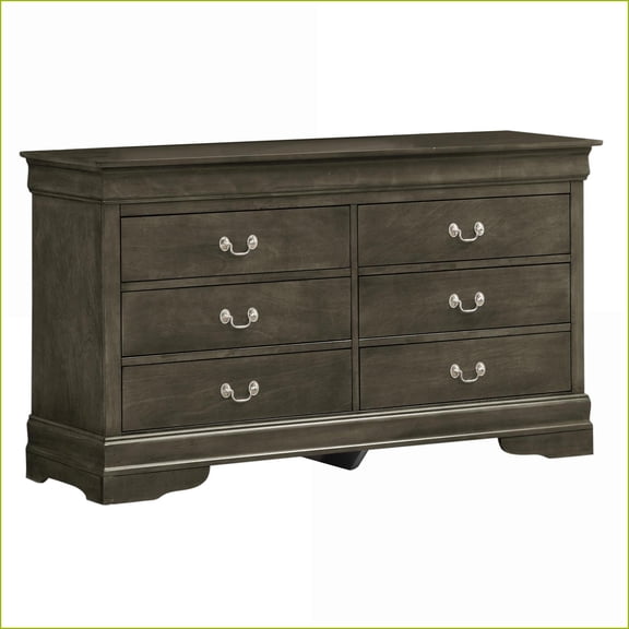Dressers, Traditional Style with Carved Details | Gray | Particle Board+MDF+Pine Wood