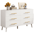 Dressers for Bedroom Lofka White Dresser and TV Stand with 6 Storage
