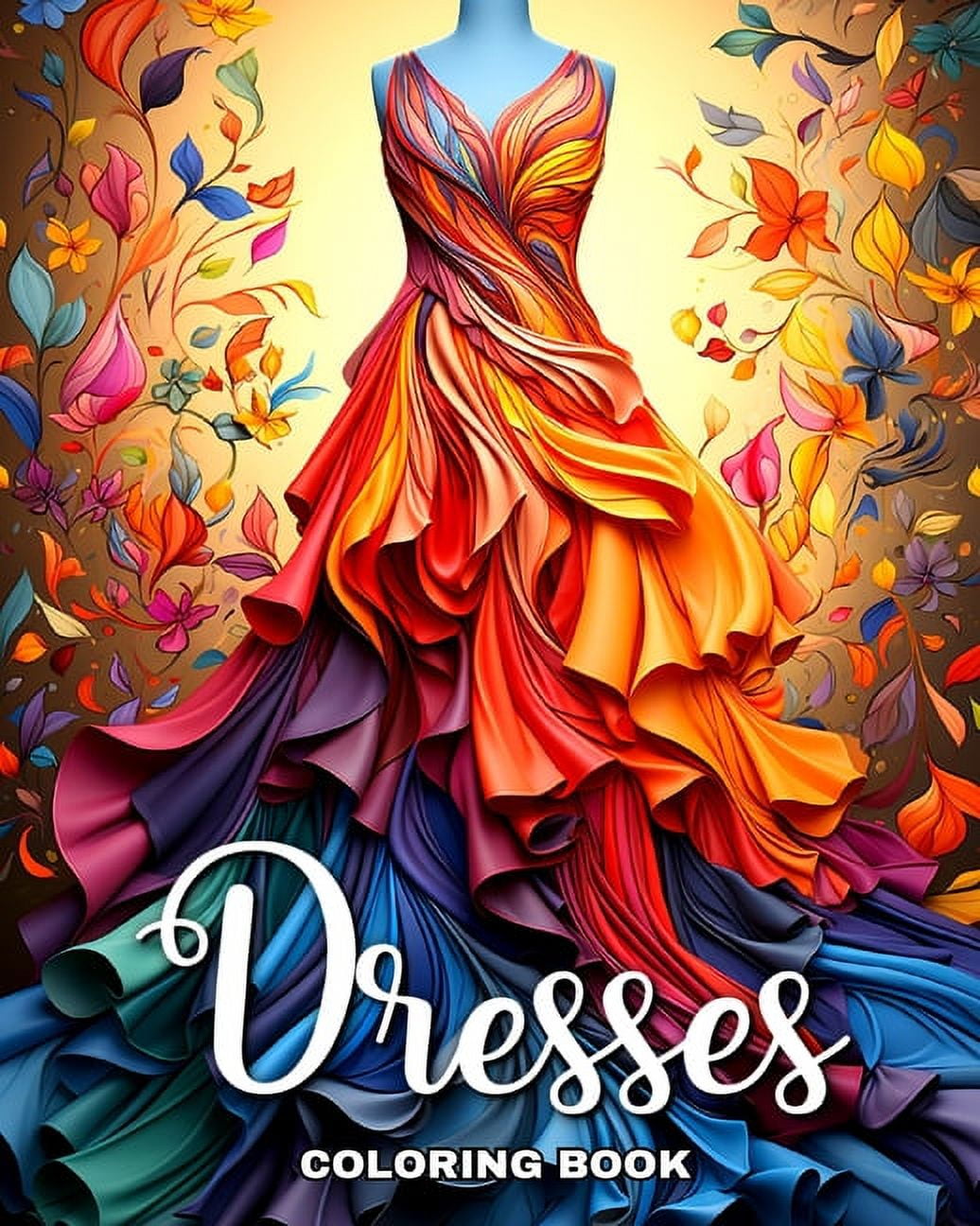 Dresses Coloring Book Beautiful Dresses in Vintage and Modern Design to Color for Women Paperback