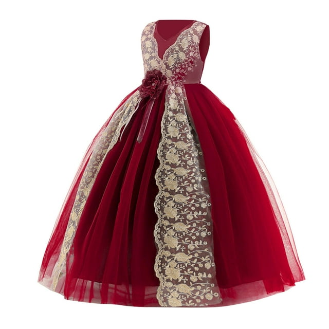 Dresses For Girls Dress Princess Dress Sleeveless Long Dress Flower
