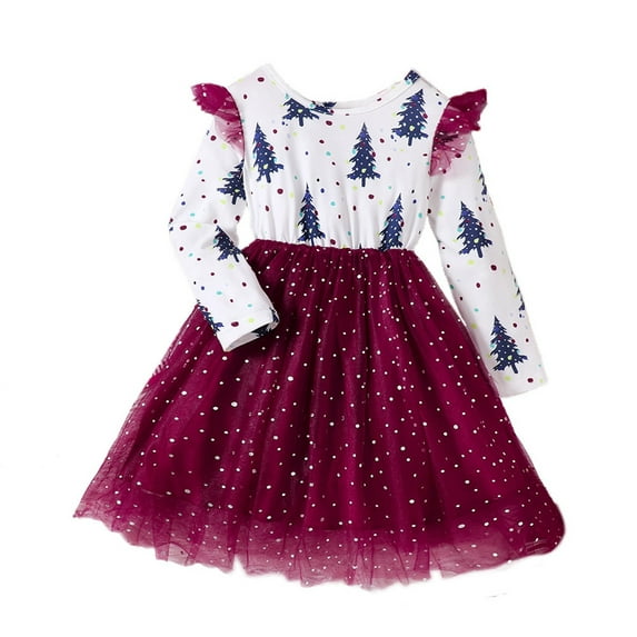 Dresses For Girls Fall Christmas Dress Girl's Essential Dresses,Size 6-7 Years