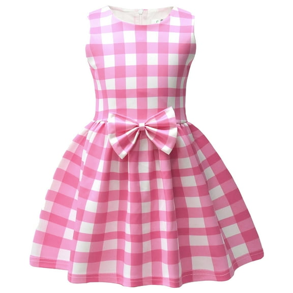 Dresses For Girls Pink Birthday Party Girls Boho Dresses,Size 6 Years-7 Years