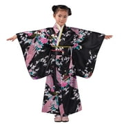 Dresses For Kids Traditional Robe Outfits Kimo Sundress Black 110 4Y-5Y
