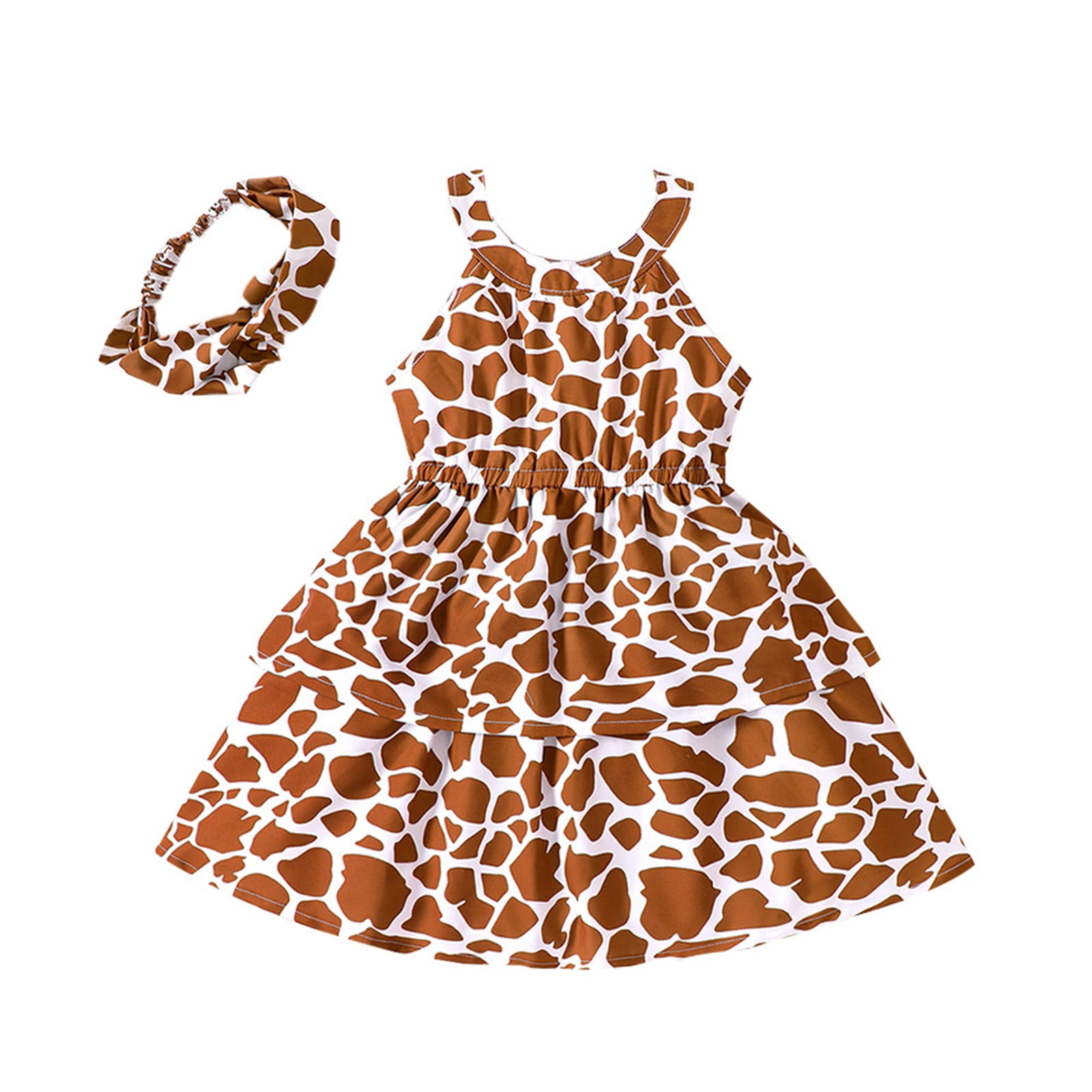 Dresses For Summer Tollder Casual Girls Halter Collar Leopard Print ...