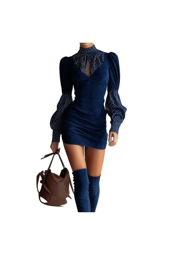 Dresses For Woman Long Sleeved Elegant clothes for woman Temperament Sexy And Sexy dresses Polka Dot Patchwork Hip Hugging Dress