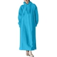 thumbnail image 1 of Dresses For Women Autumn And Winter Plush Hooded Bottomed Sweater Plus Size Straight Pocket Loose Long Dress, 1 of 5