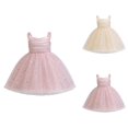 thumbnail image 1 of Dresses for Girls Flower Girl Dress Girls Dresses Party Dress For Toddlers Kids Beach Casual Sleeveless Tutu Gown With Beaded Straps Flower Girl Performance Outfit, 1 of 10