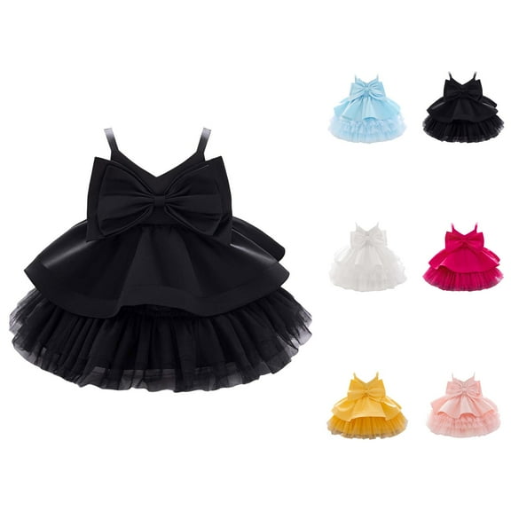 Dresses for Girls Girls Formal Dresses Toddler Girls' 1st Birthday Princess Dress With Bow & Tulle Skirt Strapless Flower Girl Party Gown For Baby 1 3 Years