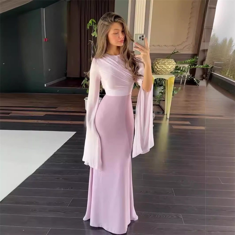 figure flattering evening dresses Prom Long Formal Spaghetti Strap Evening Dress