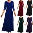 thumbnail image 1 of Dresses Summer Clothes Solid Color Elegant Velvet Dress Floral Vocation Beach Sundress, 1 of 5