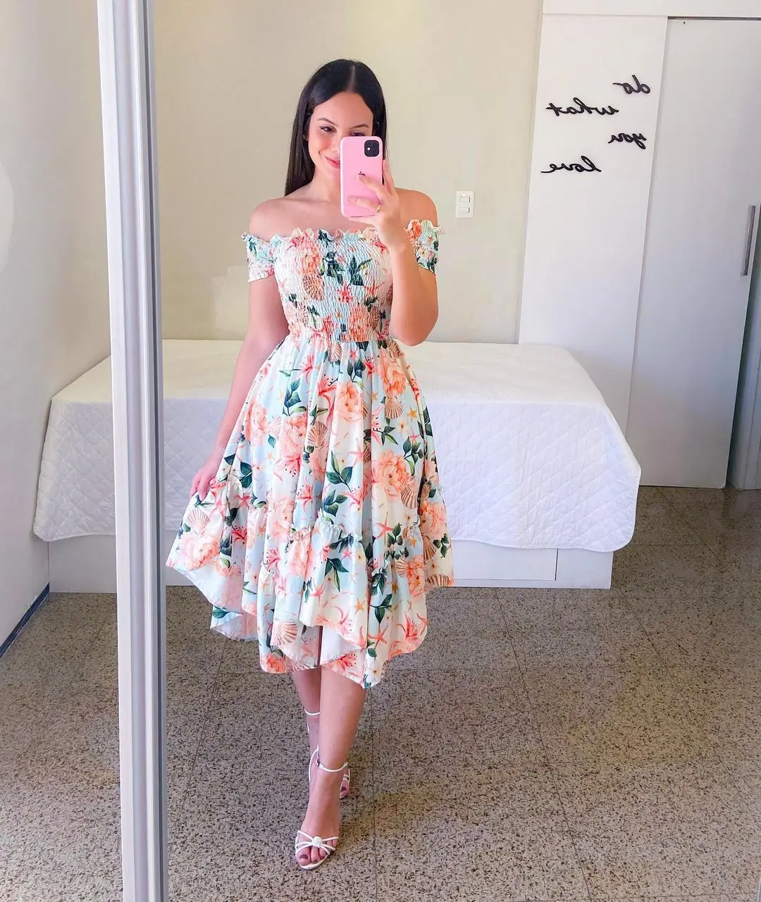 Dresses Summer Ladies Sexy Off Shoulder Flower Print Dress Elegant ...