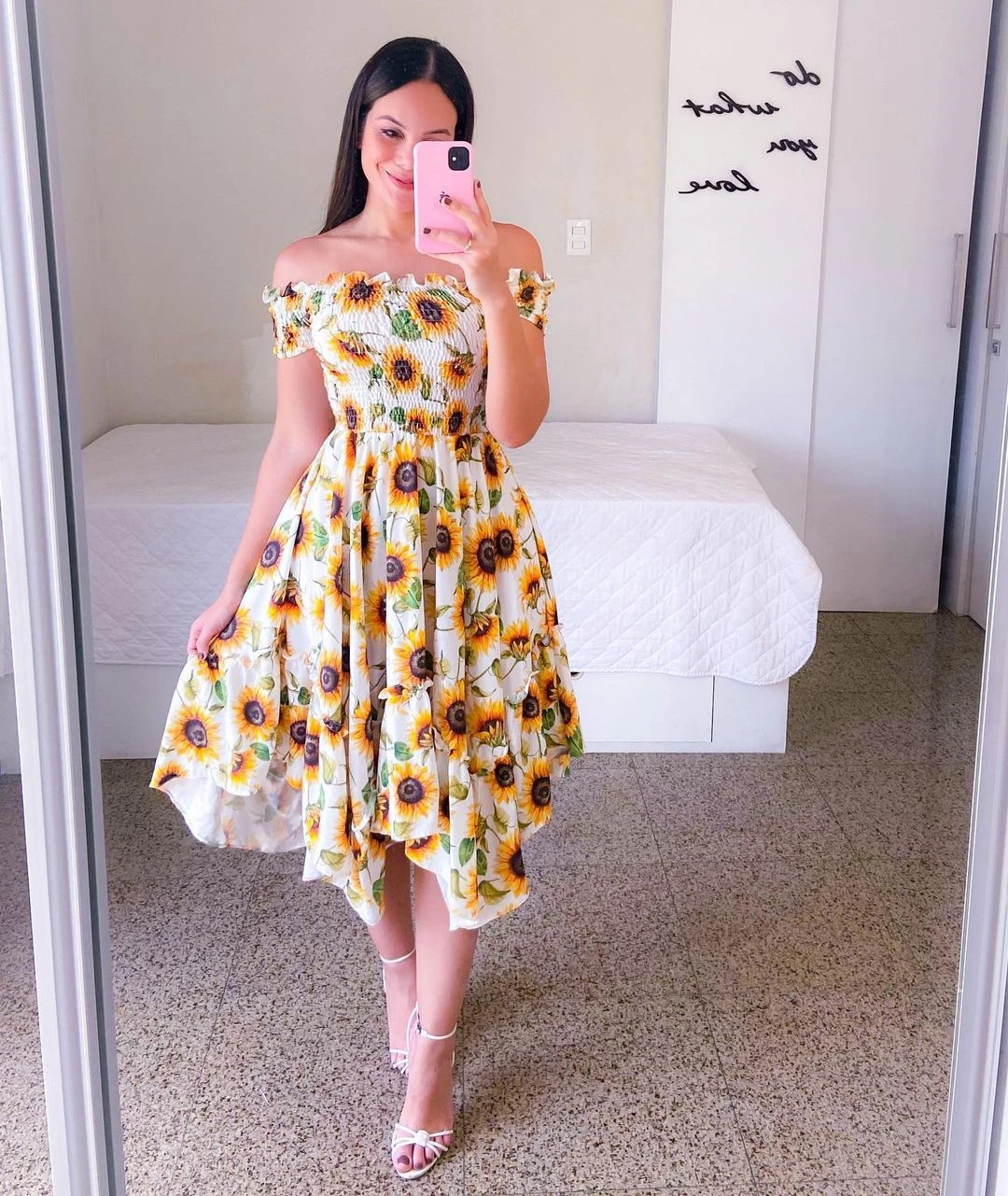 Dresses Summer Ladies Sexy Off Shoulder Flower Print Dress Elegant ...