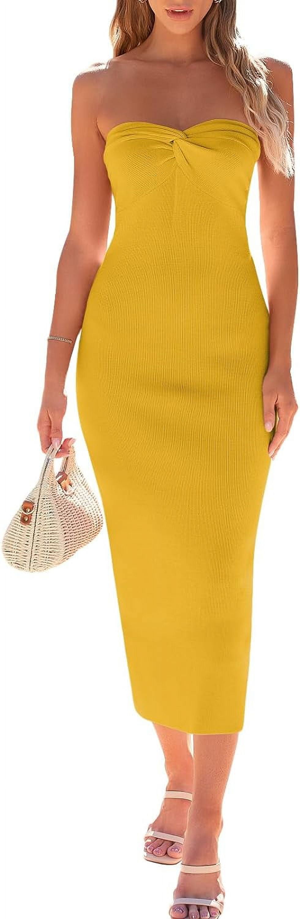 Waist-Cinching Twisted Slit V-Neck Dress