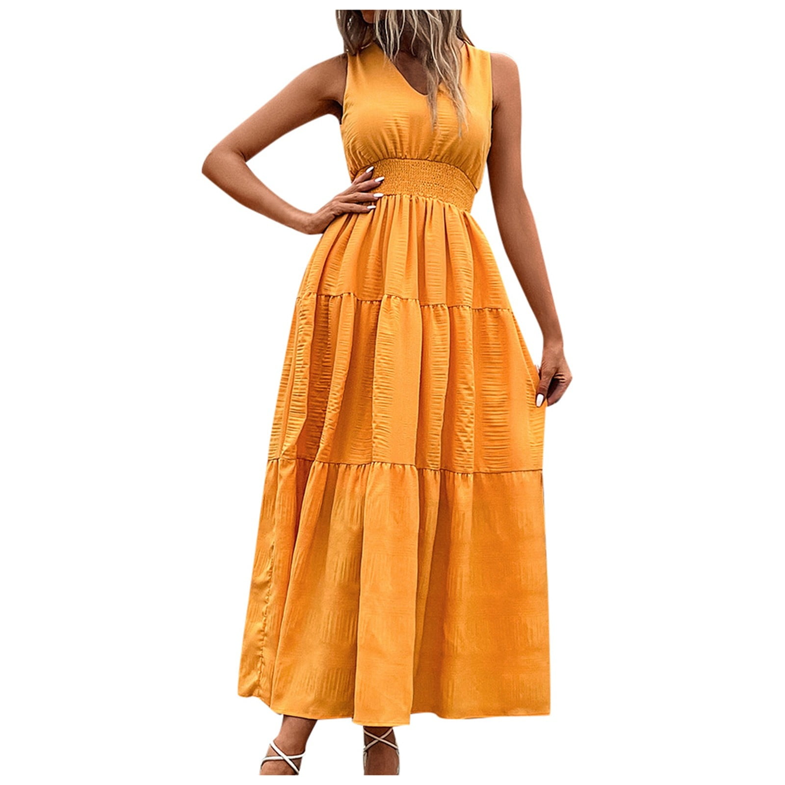 Dresses for Women 2024 Wedding Guest, 2024 Sleeveless Maxi Dress for