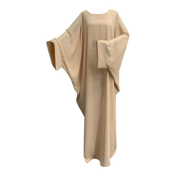 Dresses for Women 2025 Elegant Classy,plus size casual dresses,Trendy Maxi Dress Women Plus Size Batwing Sleeve Long Robe Elegant Abaya for All Occasions
