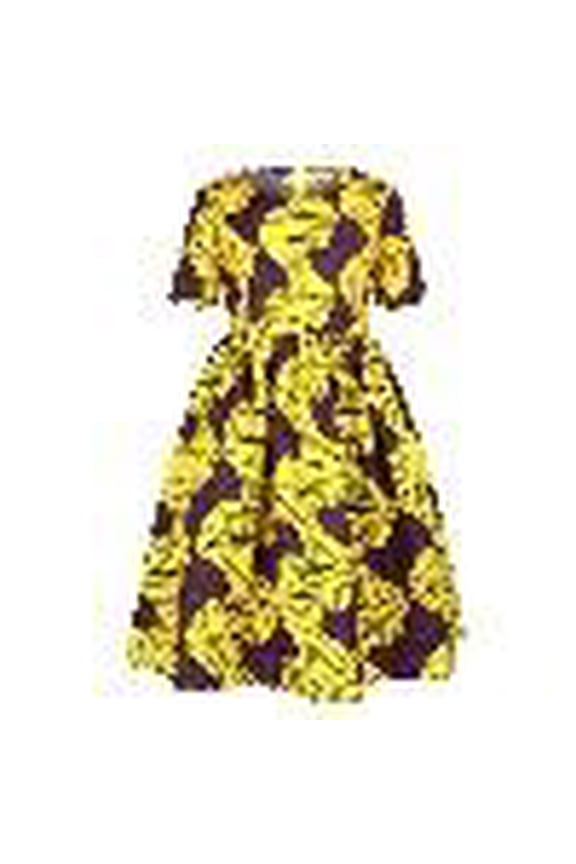 Dresses for Girls Ankara Round Neck Dashiki African Traditional Dress for Kids Spring Dresses