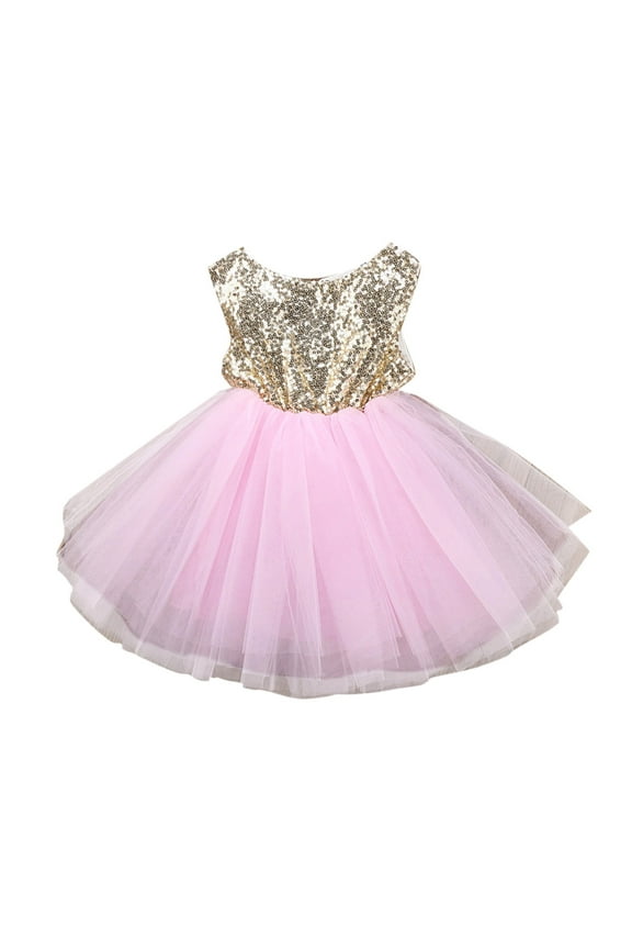 Dresses for Girls Baby Girl Mesh Tutu Birthday Dresses Tutu Sleeveless Pageant Party Toddler Wedding Princess Dress Size 2 Y-3 Y