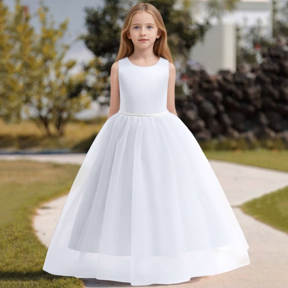 Dresses for Girls Casual Birthday Dress for Girls Kids Tulle Dress for Girls 6-7 Years