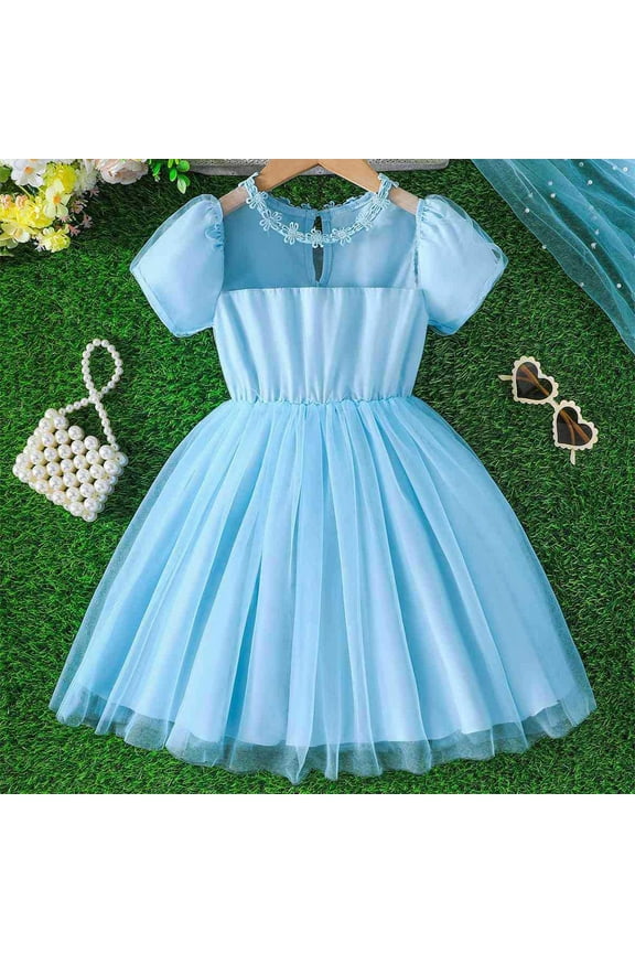 Dresses for Girls Floral Birthday Dress Kids Easter Dresses for Girls 4T