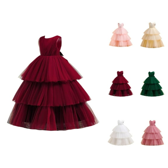 Dresses for Girls Girls Princess Dress Child Party Dress Girls Sleeveless Cake Fashion Sweet Dress Party Princess Dress Performance
