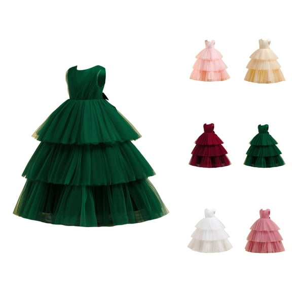 Dresses for Girls Girls Princess Dress Child Party Dress Girls Sleeveless Cake Fashion Sweet Dress Party Princess Dress Performance