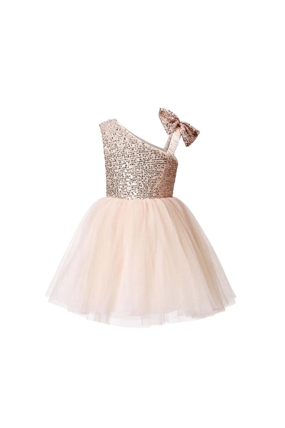 Dresses for Girls Rose Gold Dress for Girls Tulle Flower Girl Dress Princess Dress for Girls Dresses Size 4T