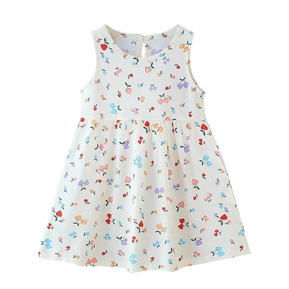 Dresses for Girls Sizes 4-5 Years A-Line Summer Floral New Silk Out Wear Fit & Flare Adorable Daily Colorful Lightweight Delicate Beige Sun Dress