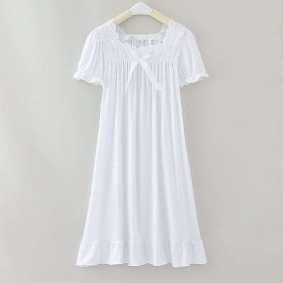 Dresses for Girls Spring Summer Print Ruffle Short Sleeve Princess Sleepwear Kids Outfits
