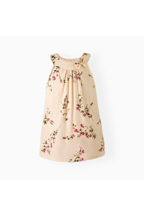 Dresses for Girls Spring Summer Print Sleeveless Princess Kids Clothing