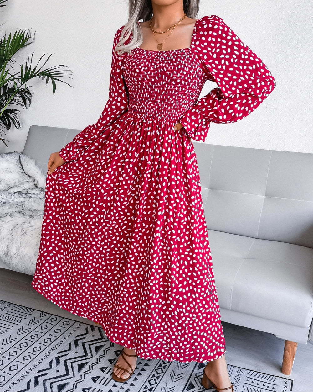 navy blue dress for baby girl Thick Fleece Long Sleeve Cotton Dress Winter Women Dress XSYCP9201229 –  SimpleLinenLife main image 0