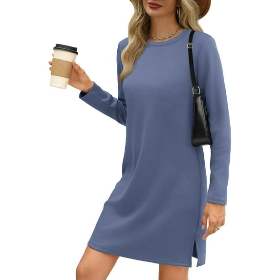 Dresses for Women 2024 Casual Long Sleeve Dress Trendy Fall Fashion Cozy Travel Airport Outfits