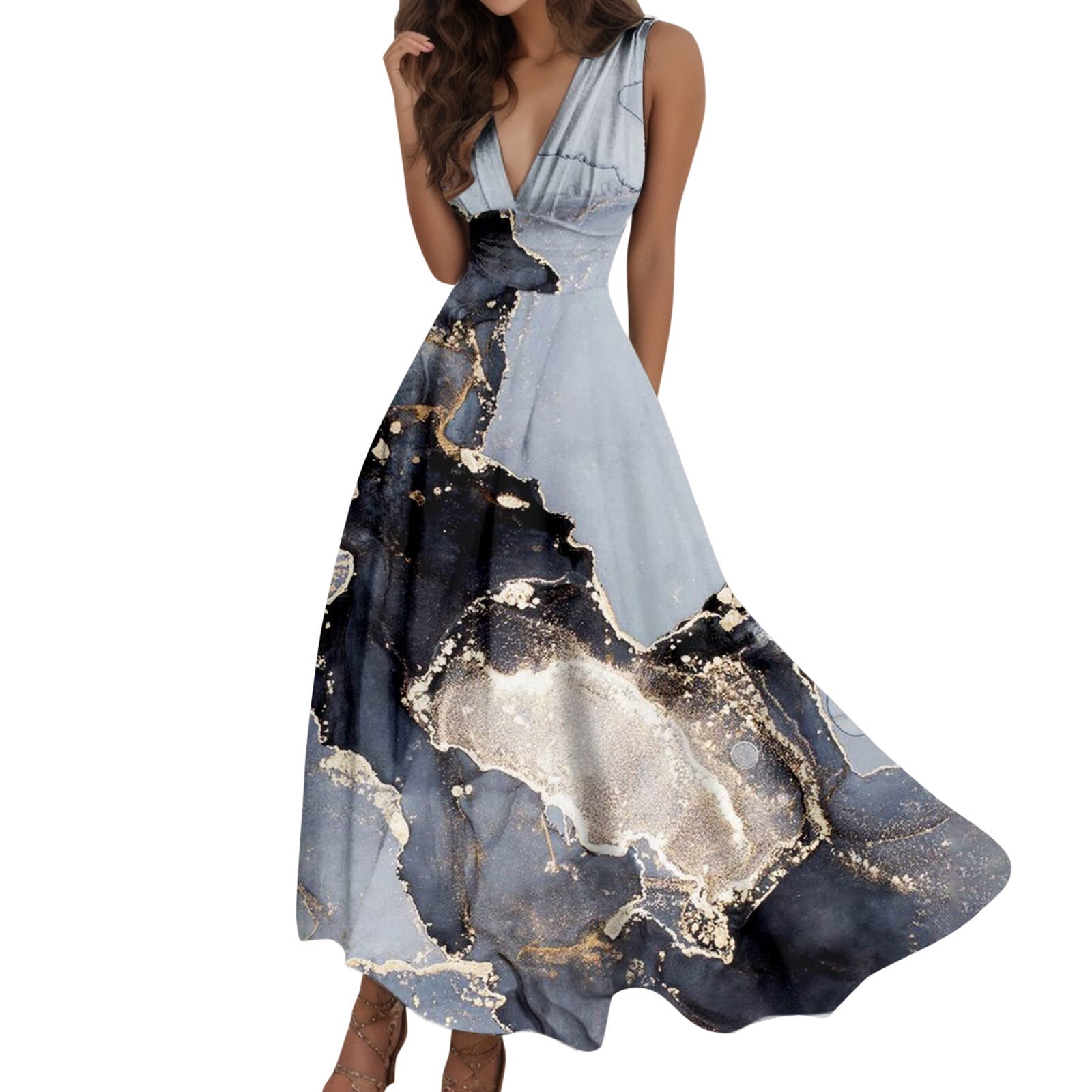 Dresses for Women 2024 Wedding Guest Summer Sexy Deep V Neck formal