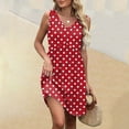 thumbnail image 1 of Dresses for Women Casual Summer Sundresses Boho Floral Print Sleeveless Tank Dress with Pockets, 1 of 5